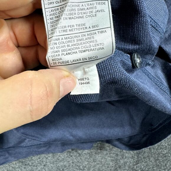 Nike Golf Shirt Men's Large Navy Polo Long Sleeve Collared VTG - Picture 8 of 8